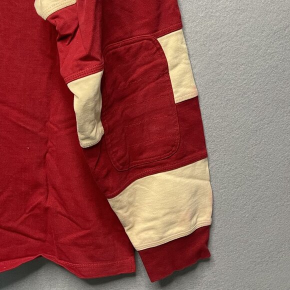 Orvis Crewneck Rugby Striped Heavy Duty Long Sleeve Red Baige XL - Picture 7 of 14
